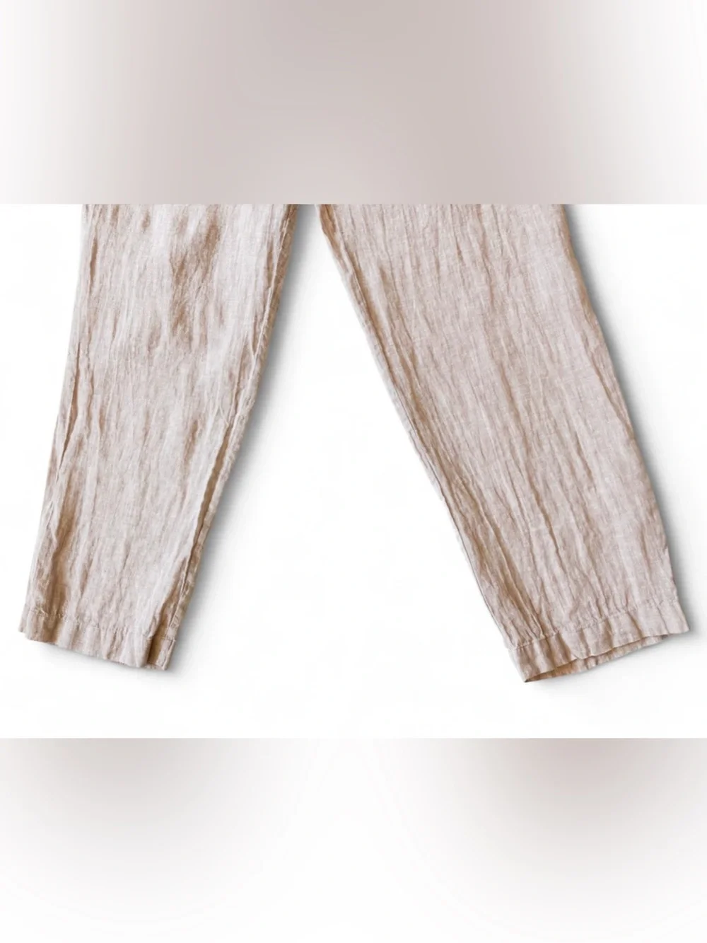 Quince 100% European Linen Tapered Ankle Pull-On, Drawstring Pants - Size Small